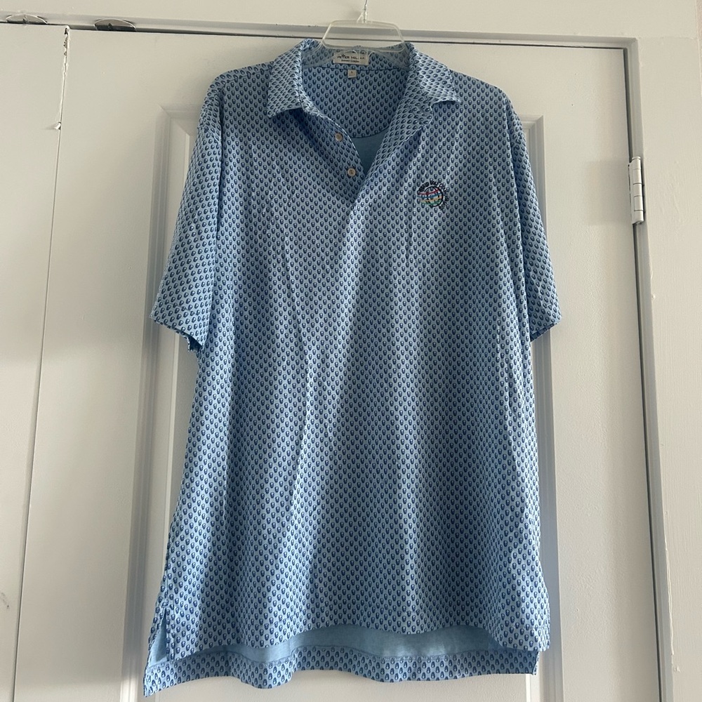Peter Millar Large Blue Golf Polo